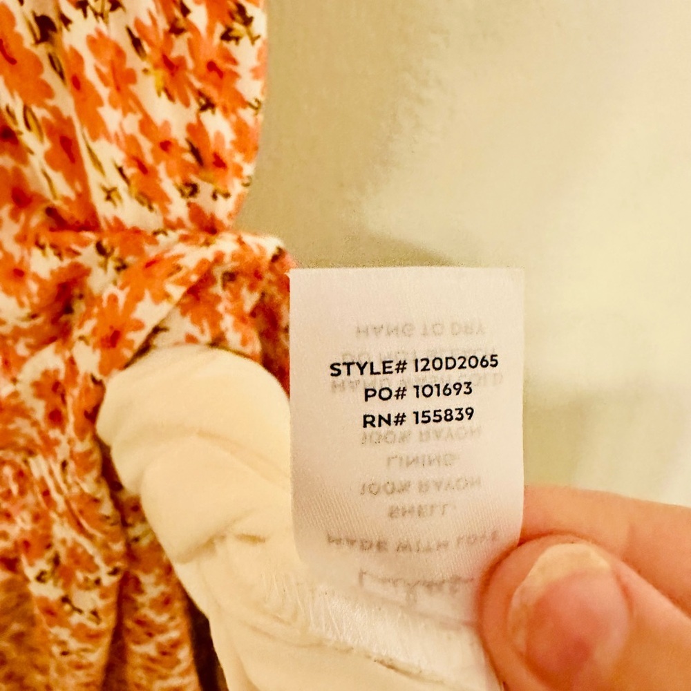 Lulu's Vibrant Orange Floral Maxi Dress Medium EUC - Picture 6 of 6